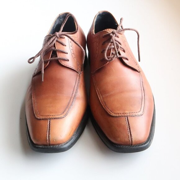 Johnston & Murphy Men\'s Tan Brown Leather Lace-up Oxford Derby Shoes Size 10.5 main image 11